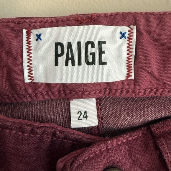 PAIGE Deep Wine Denim size 24 - Picture 2 of 9